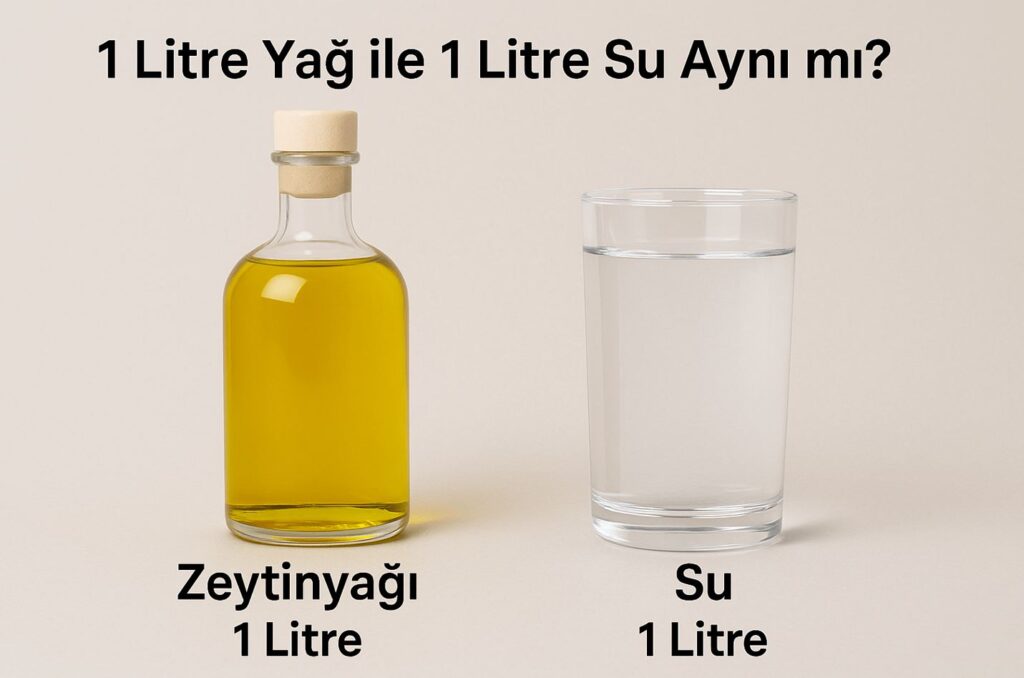 1 Litre Yağ ile 1 Litre Su Aynı mı